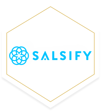 Salsify logo, Restive is a Salsify partner